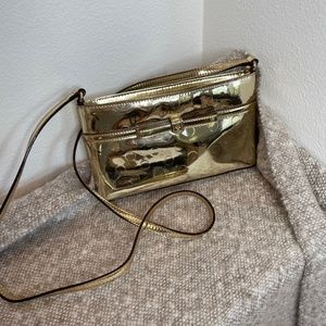 Gold Shoulder bag/ crossbody